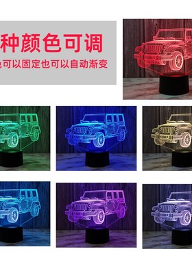 创意视觉装饰小夜灯ussb插电触控变色桌面氛围灯会场夜灯酒吧桌灯