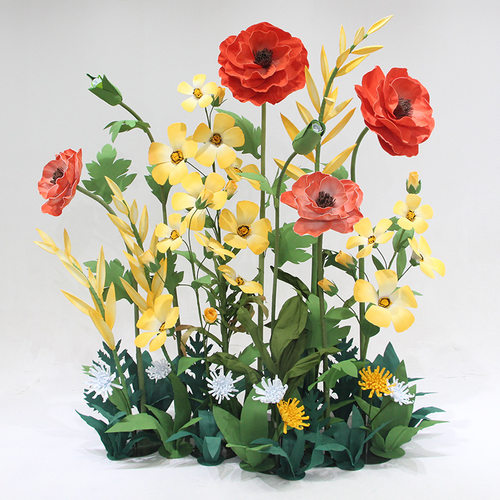 纸花装饰商场DP点美陈节日活动拍照打卡花艺布置花套餐节日美陈