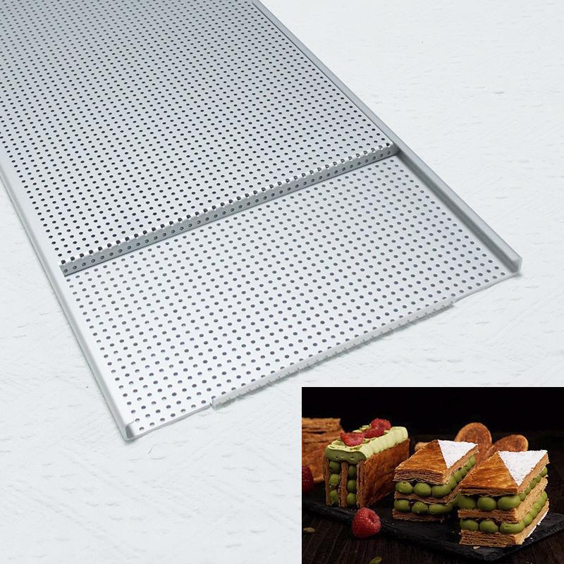 拿破仑酥皮冲孔烤盘60*40模具加厚阳极铝合金商用烘焙模具
