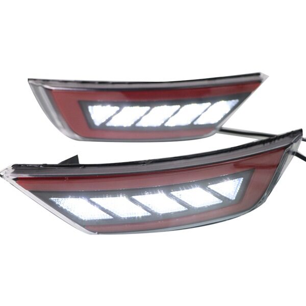 低压 1对 黑色+红色 ABS+LED DC12V 后保险杠灯轻型后保险杠灯反