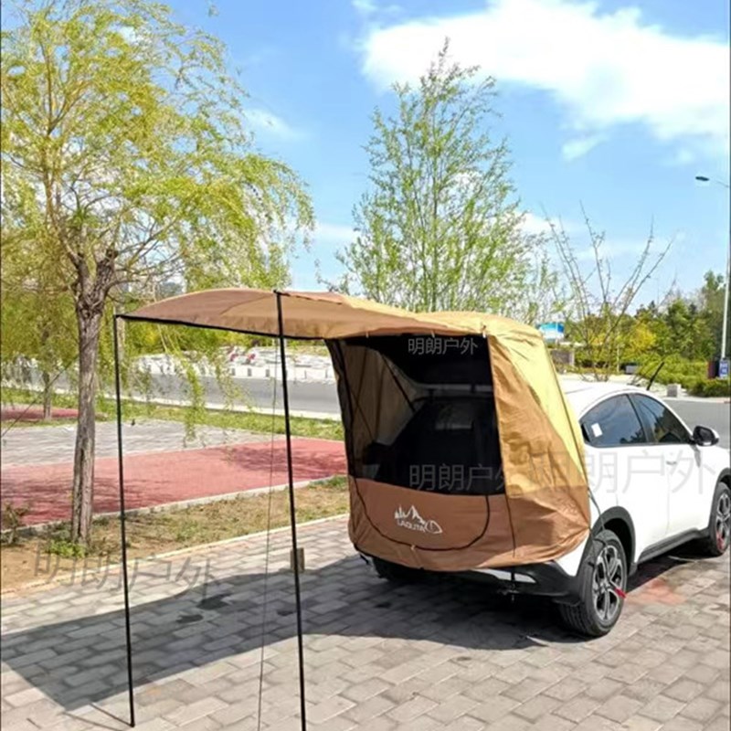 汽车SUV自驾游车载车顶车尾后备箱帐篷简易升级版U防雨户外野露营
