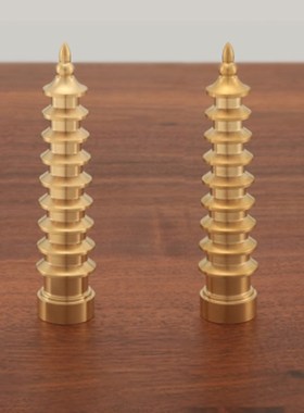 纯铜文昌塔 9九层13十三层小铜器空心黄铜家居书房书桌办公室摆件