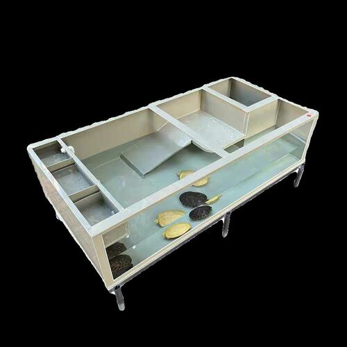 乌龟缸透明钢化玻璃PP塑料龟池种龟繁殖箱产蛋池过滤带晒台观赏箱