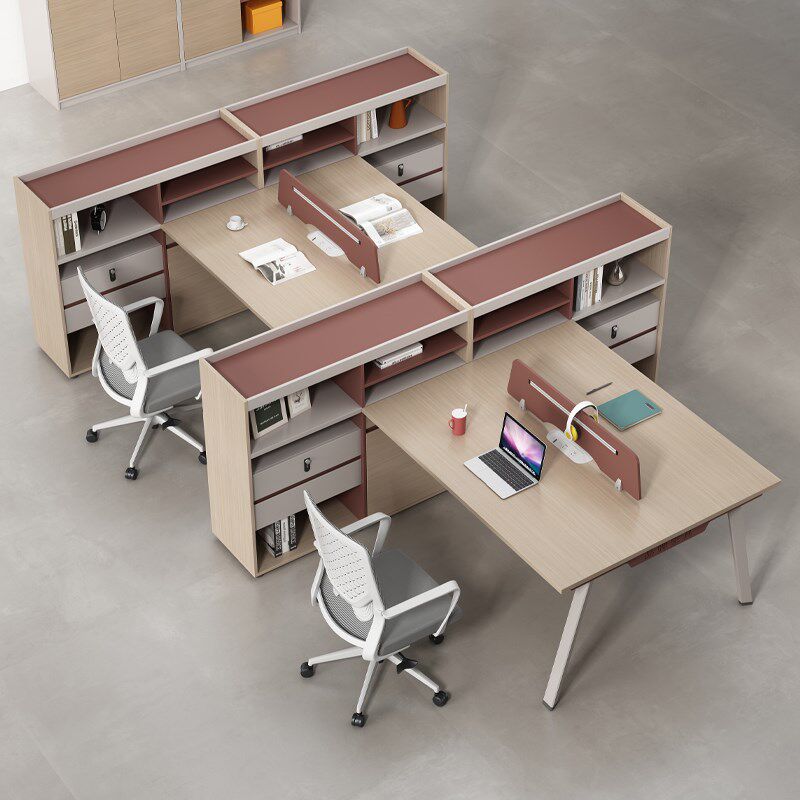 创意职员办公桌办公室p员工4四6人位财务屏风卡座桌椅组合家具桌