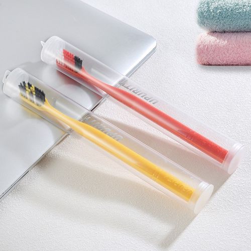 牙刷中硬毛男士专用情侣旅行一对套装女士可携式硬毛去烟渍家用