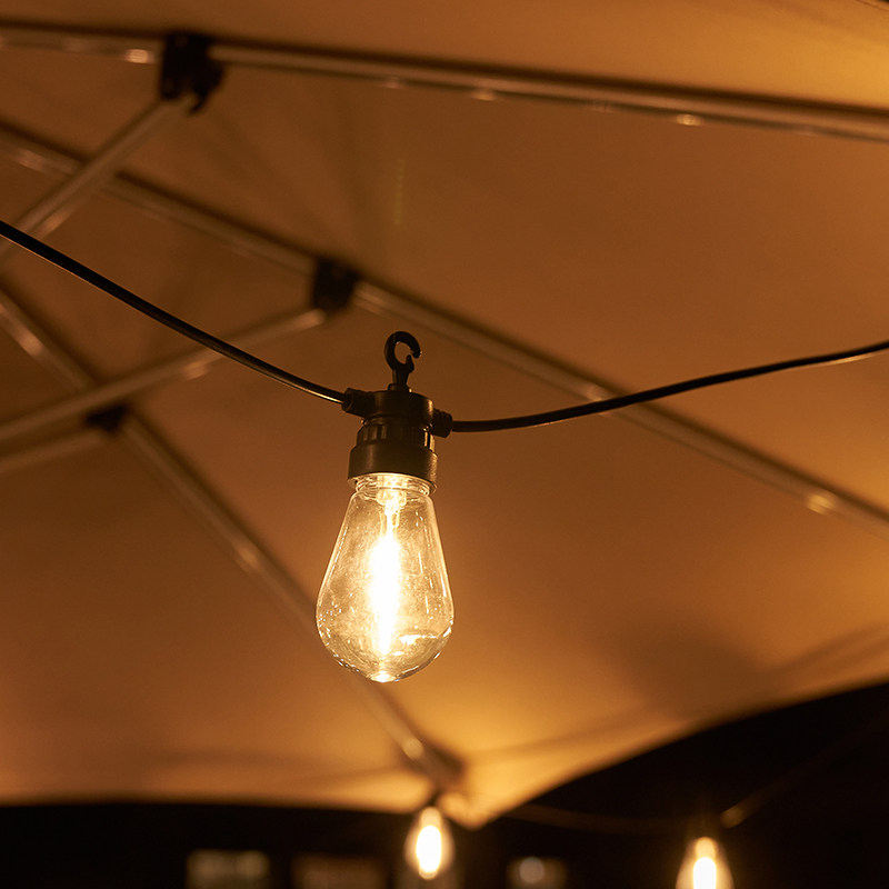 太阳能G40圆球j大灯泡灯串彩灯闪灯露营庭院阳台户外家用装饰防水