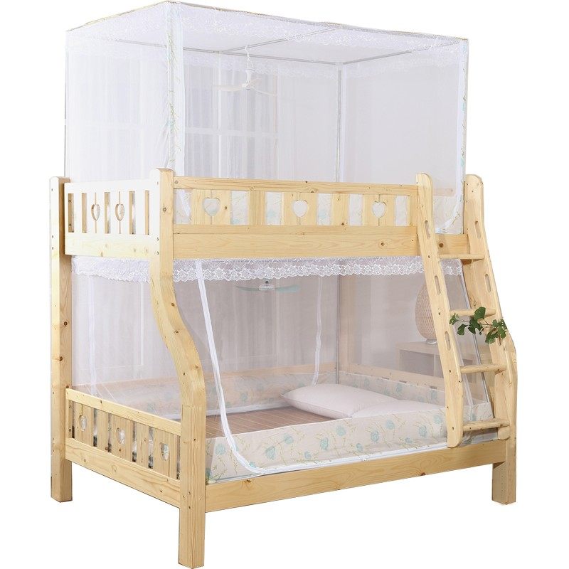 儿童双层床母子床上下床梯形高低床方形学生J蚊帐1.1米0.9m1.5