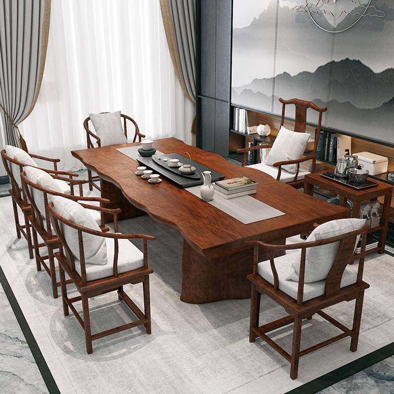 实木大板泡茶桌子原木茶台中式简约自然边茶几茶室会客茶桌椅组合,纺织面料/辅料/配套,纺织机械配件,淘宝优惠券,粉丝福利购,淘宝优惠卷