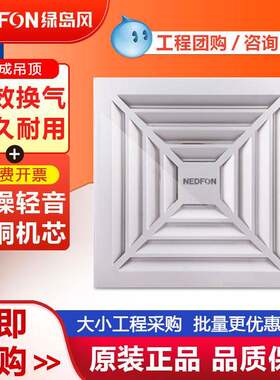 绿岛风换气扇排气扇大风量吊顶管道式天花板吊顶塑料排风扇卫生间