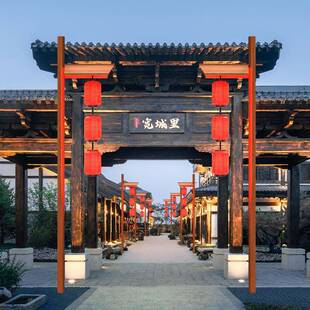 高杆灯户外新中式文旅路灯景区古镇装饰古风仿古太阳能防水景观灯