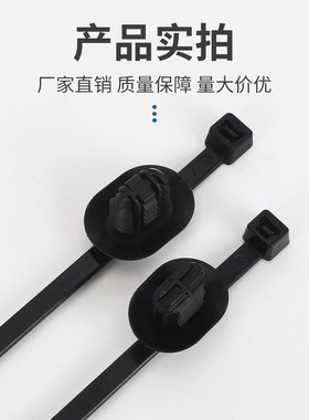 途睿156-01464汽车椭圆孔插销腰圆孔卡管可调式尼龙扎带线束带SGS