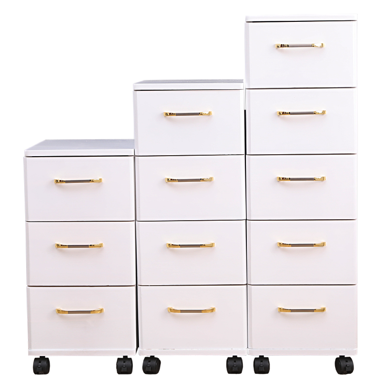 25/30cm宽实木窄角夹缝收纳柜多层木质抽屉P式缝隙小窄床头储物柜