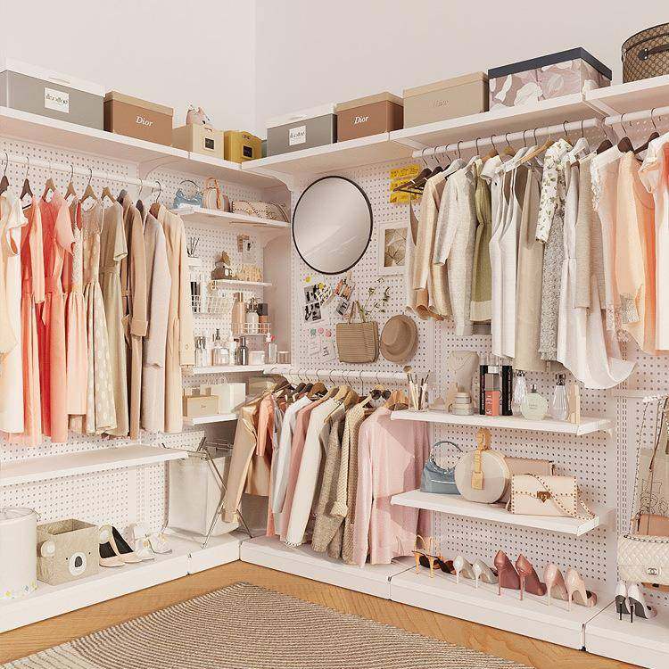 家用洞洞板大衣柜卧室货架金属铁艺开放式简易组装出租房钢制衣橱,自行车/骑行装备/零配件,更多零件/配件,淘宝优惠券,粉丝福利购,淘宝优惠卷