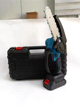 MT款6寸锂电蓝色电链锯木工无线单手锯伐木锯小型充电式电动链锯