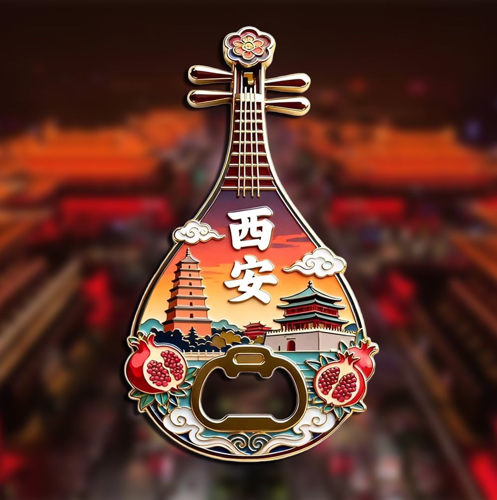 西安景点金属立体浮雕冰箱贴