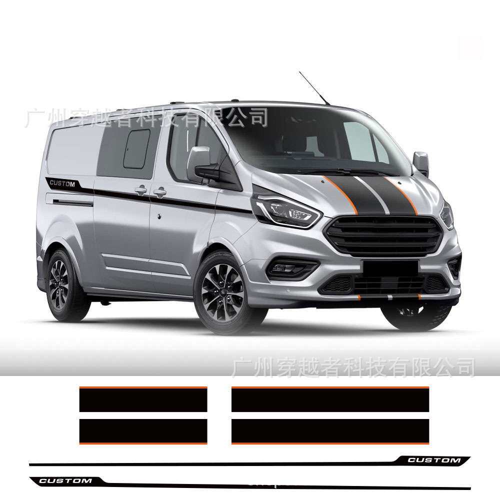 汽车引擎盖侧后门贴纸适用福特Transit Tourneo露营车运动贴改装