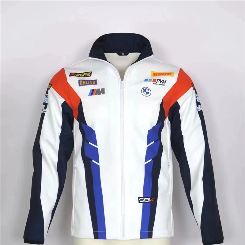 2025新款摩托车骑行防风冲锋衣印logo冬季宝马4S店工作服可定制