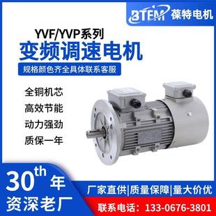 YVF2系列变频调速电机380V三相异步0.18 0.75 1.5 4kw 1.1 YVP