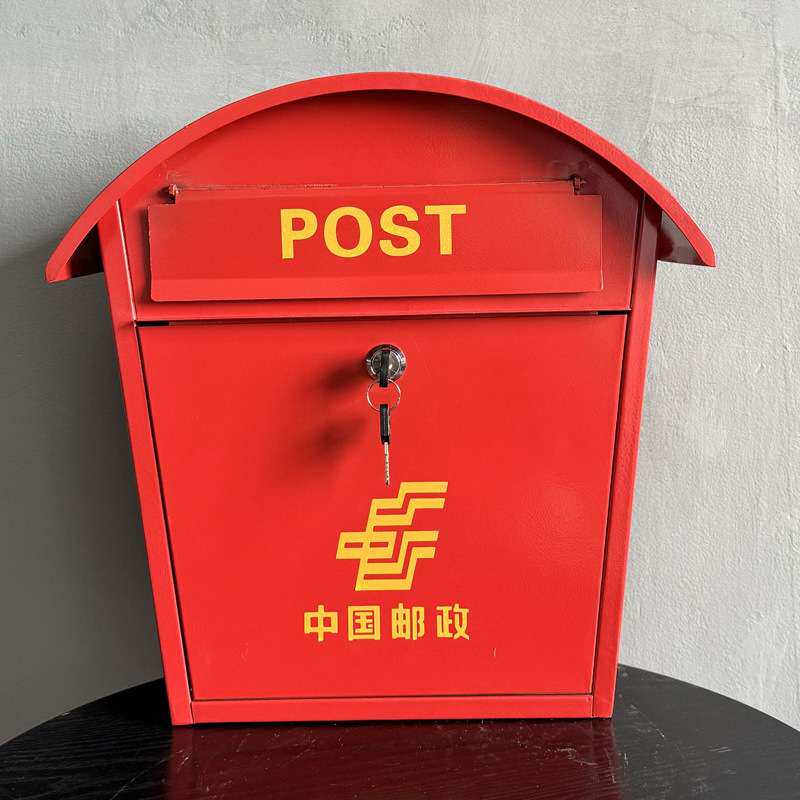 网红复古铁皮信箱英伦信报箱邮筒家居软装饰品拍摄道具邮箱意见箱
