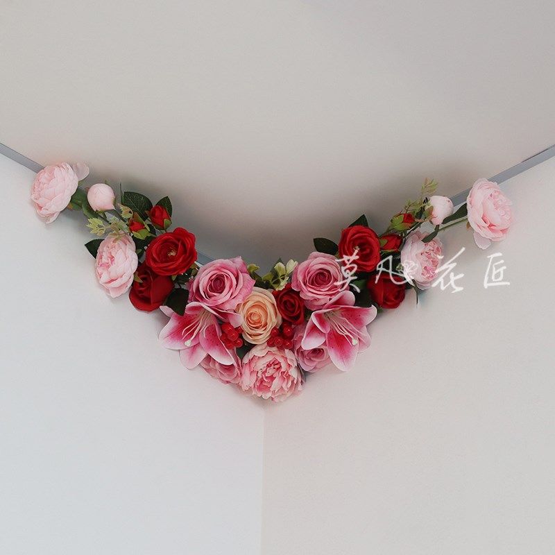 入户门头仿真花结婚婚房布置客厅卧室天花板房顶墙四角喜庆装饰花,节庆用品/礼品,婚房装扮用品,淘宝优惠券,粉丝福利购,淘宝优惠卷