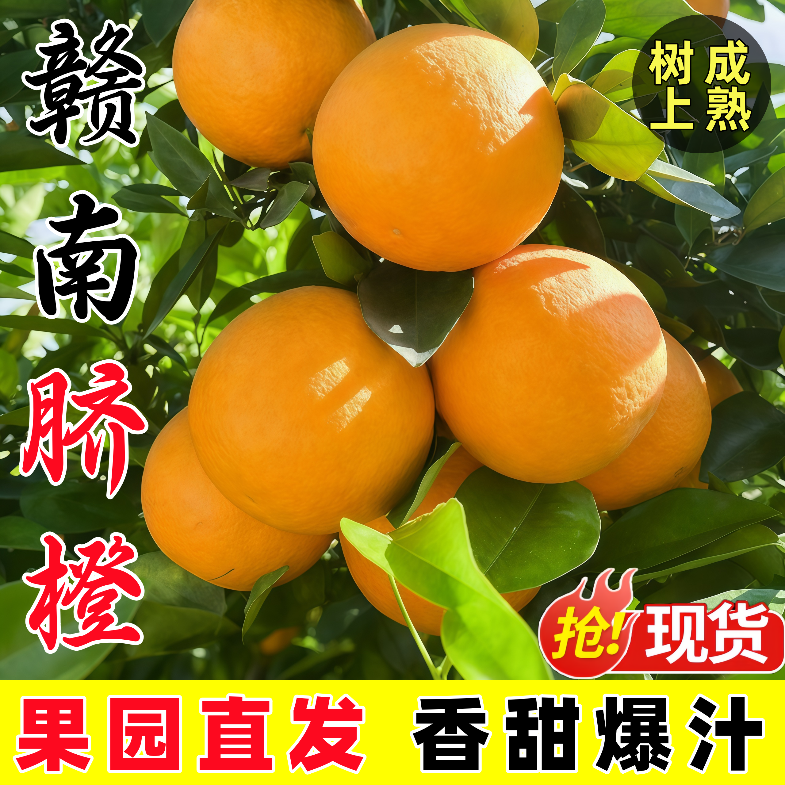 江西橙子赣南脐橙新鲜水果官方果冻橙子整箱10斤橙子小果顺丰可选