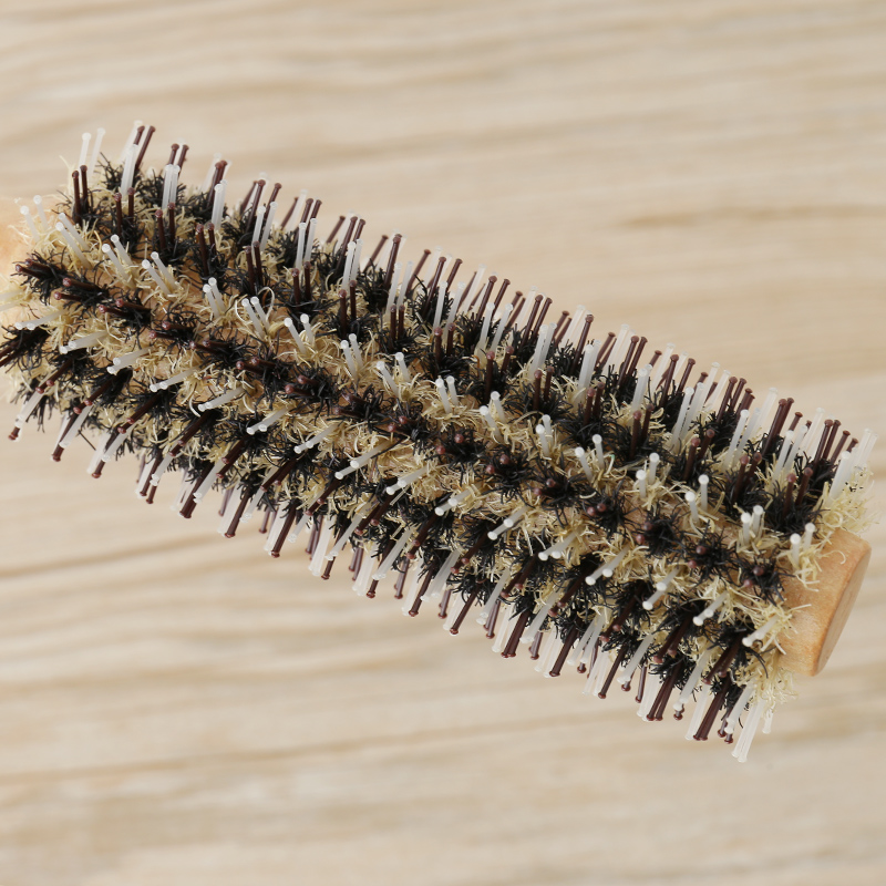 猪鬃毛梳子圆筒滚梳卷发梳内扣家用理发店男女吹造型发廊专业卷梳