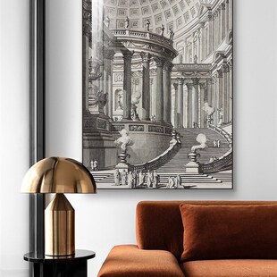 客厅装 饰画大尺寸竖幅落地画现代简约挂画黑白艺术风景墙画