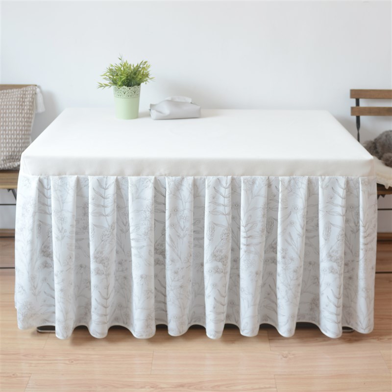新款夏季奶油风花枝轻奢布艺x茶几保险柜烤火桌罩防尘装饰桌布定
