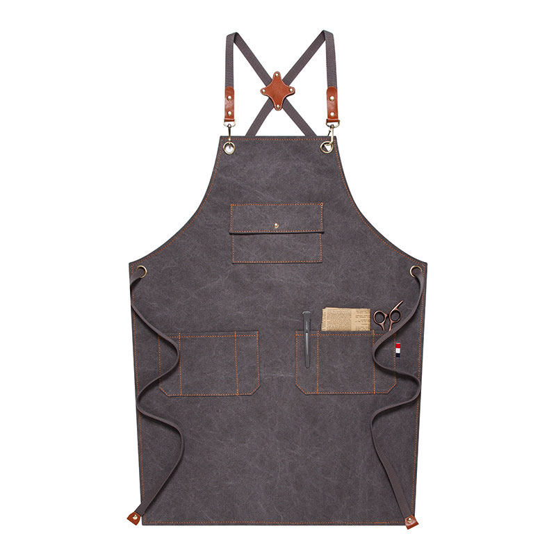 咖啡师防水围裙定制LOGtO美发师理发师餐厅花艺奶茶店工作服围腰