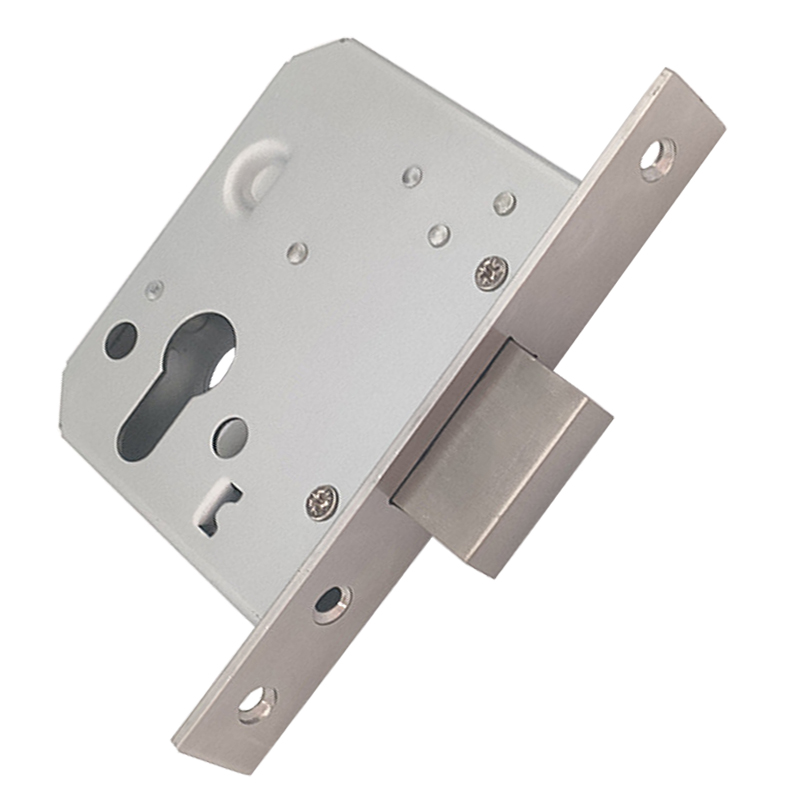 不锈钢55D单方舌管井锁 单面闭锁地锁隐形门有框锁体防火门锁暗锁