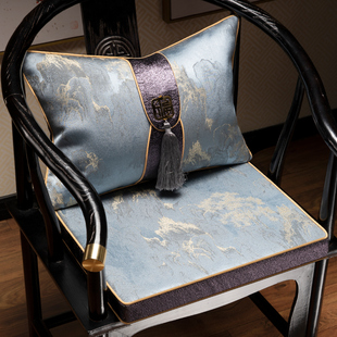 红木沙发坐垫中式椅子座垫乳胶垫圈椅餐椅太师椅茶椅垫子防滑定制