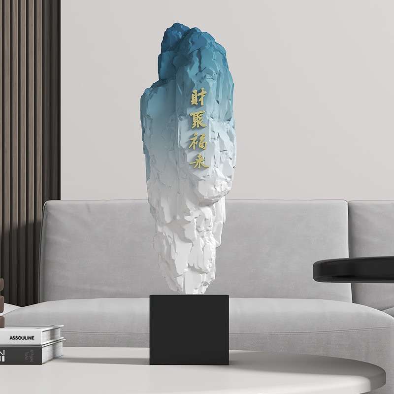 财聚福来树脂工艺品桌面摆件客厅入户玄关电视柜公司办公桌装饰品