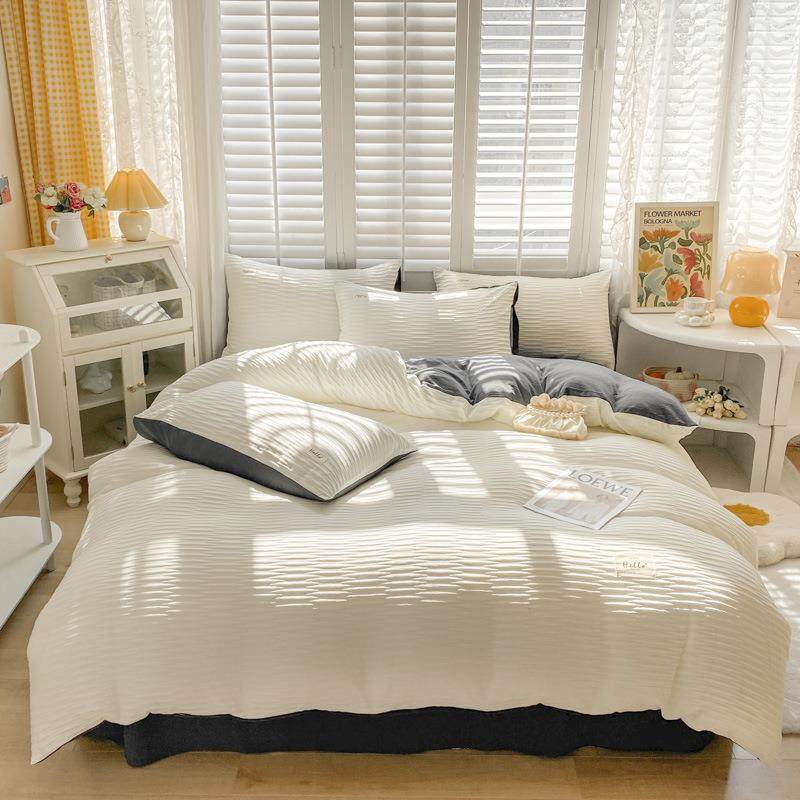 叶子泡泡纱水洗棉四件套床单被套单人宿舍家用双人三件套床上用品,鲜花速递/花卉仿真/绿植园艺,割草机/草坪机,淘宝优惠券,粉丝福利购,淘宝优惠卷