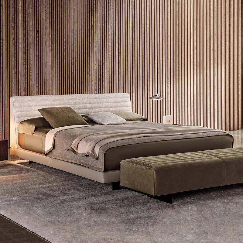 张家公子意式极简布艺罗杰悬浮床现代简约设计师小户型主卧双人床