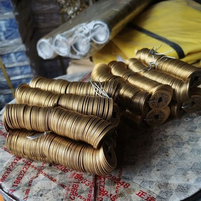 骨灰盒随葬品铜钱五帝古钱七星引路棺床陪葬下葬安葬寄存殡葬用品