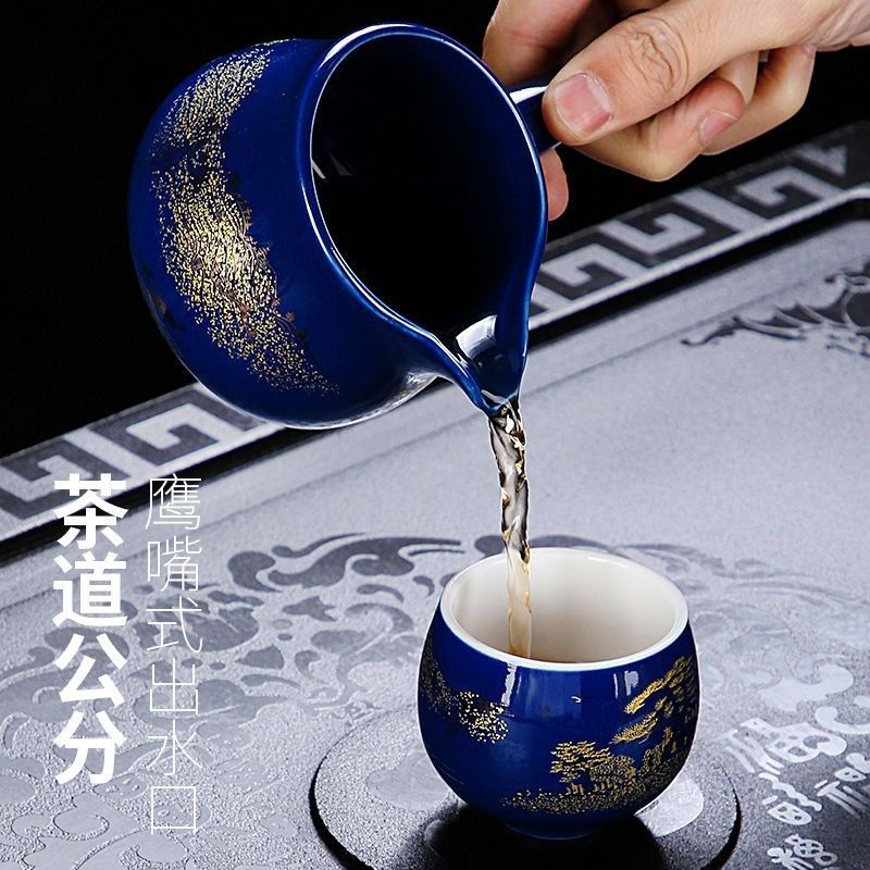 霁蓝描金功夫茶具套装配件茶壶冲茶器茶杯大号茶洗茶叶罐茶道零配,餐饮具,茶饼盒,淘宝优惠券,粉丝福利购,淘宝优惠卷
