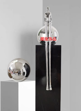 大长腿雕塑摆件抽象人物售楼处酒店大堂展厅现代轻奢落地艺术装饰