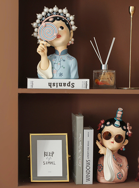 京剧女孩摆件轻奢高档客厅电视柜办公室桌面家居装饰品家居好物