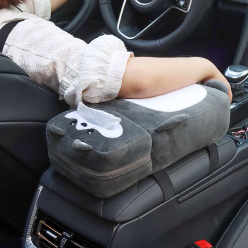 汽车扶手箱垫通用手扶箱可爱车载中央F增高垫多功能纸巾盒收纳加