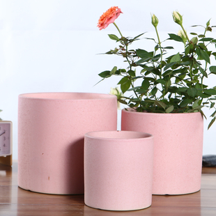 花盆陶瓷大号彩色简约中国风绿萝直筒花盆吊兰室内 包邮