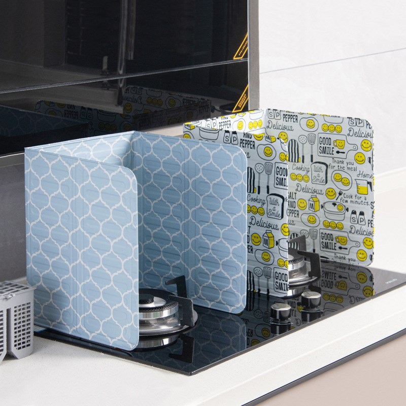 防油挡板  炒菜防溅可折叠挡油板耐高温铝箔挡板易清洗创意隔油板