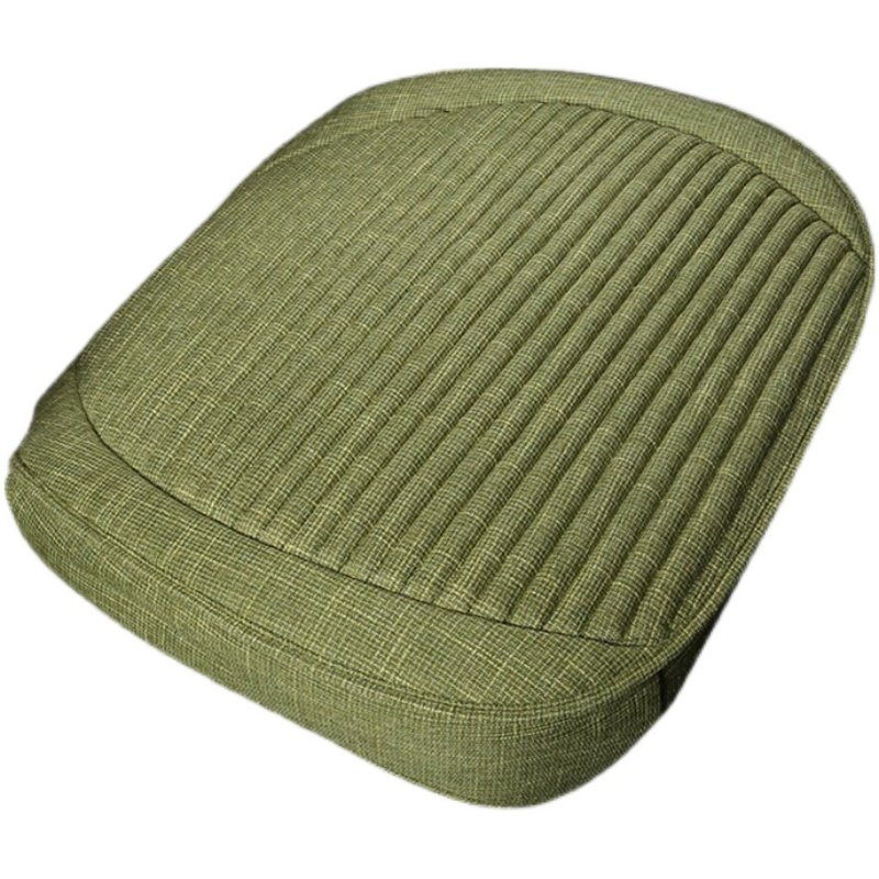 夏季亚麻荞麦f壳汽车坐垫单个四季通用防滑带靠背后座全包布艺座