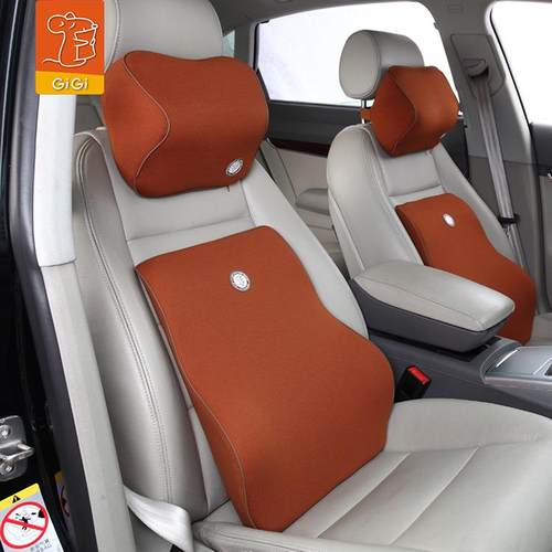 GiGi汽车头枕腰靠记忆棉腰靠护颈车载枕头套装分销