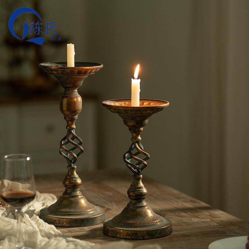 美式复古金属蜡烛台做旧烛台餐厅桌面创意摆件烛光晚餐蜡烛托台,纺织面料/辅料/配套,纺织机械配件,淘宝优惠券,粉丝福利购,淘宝优惠卷