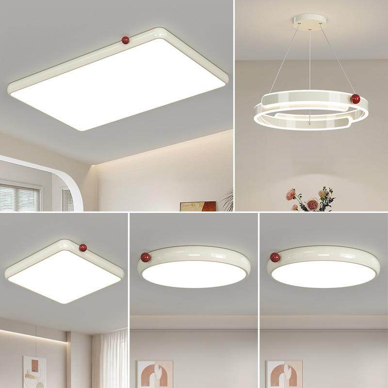 全光谱奶油风卧室灯法式小奶豆护眼儿童房间灯简约超薄吸顶灯具,收纳整理,烫衣板及配件,淘宝优惠券,粉丝福利购,淘宝优惠卷