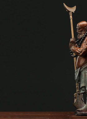 观余艺术青铜人物雕塑中式客厅玄关办公桌书房家居饰品摆件鲁智深