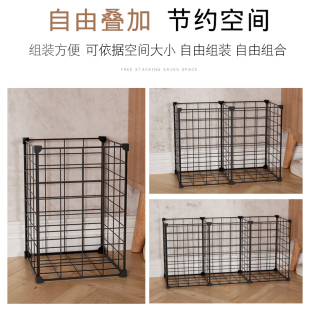垃圾桶铁网镂空金属铁艺窄扁长z型家用卧室厨房分类个性无盖垃圾