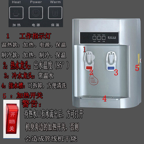 壁挂式新款管线机家用温热净水直饮水机办公室幼儿园台式防干烧包