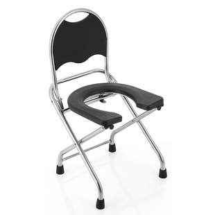 孕妇坐便椅折叠老人坐便器不锈钢病人助便器便携式 移动马桶厕所凳