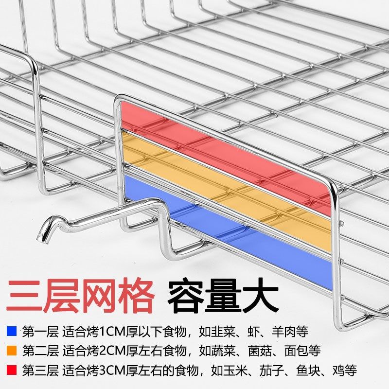 户外烧烤用品工具烧猪蹄玉米茄子烤鱼夹板拍子烤夹子烤鸡夹网多用